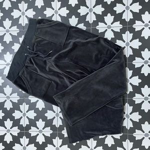 Juicy Couture Gray Velour Track Pants Size Medium